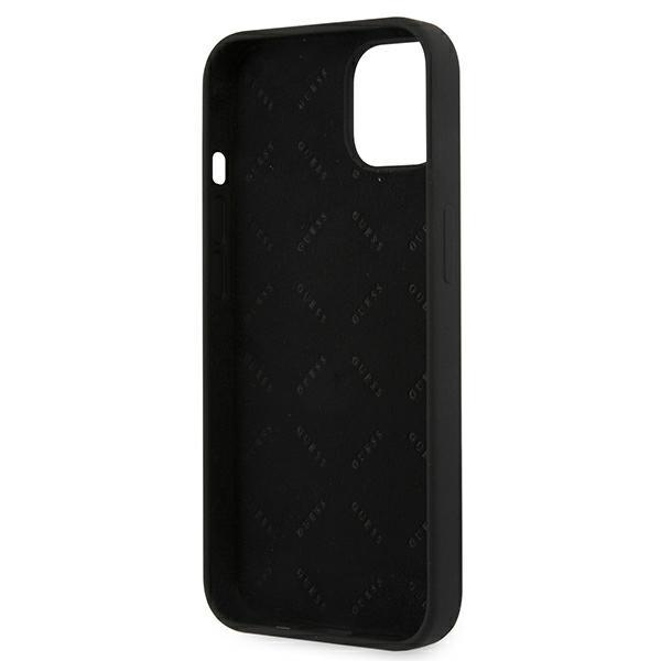 Etui do iPhone 13 mini Guess Silicone 4G Logo Czarne
