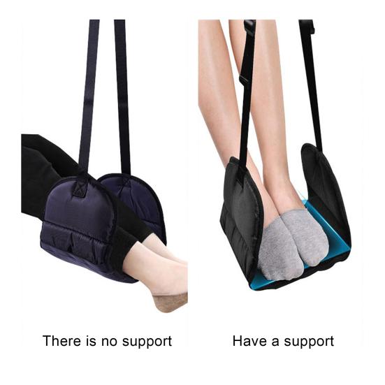 Гамак для ног в самолете, регулируемая длина платформы, основание для ног с пеной с эффектом памяти, офисный гамак для отдыха под столом, необходимые вещи для путешествий