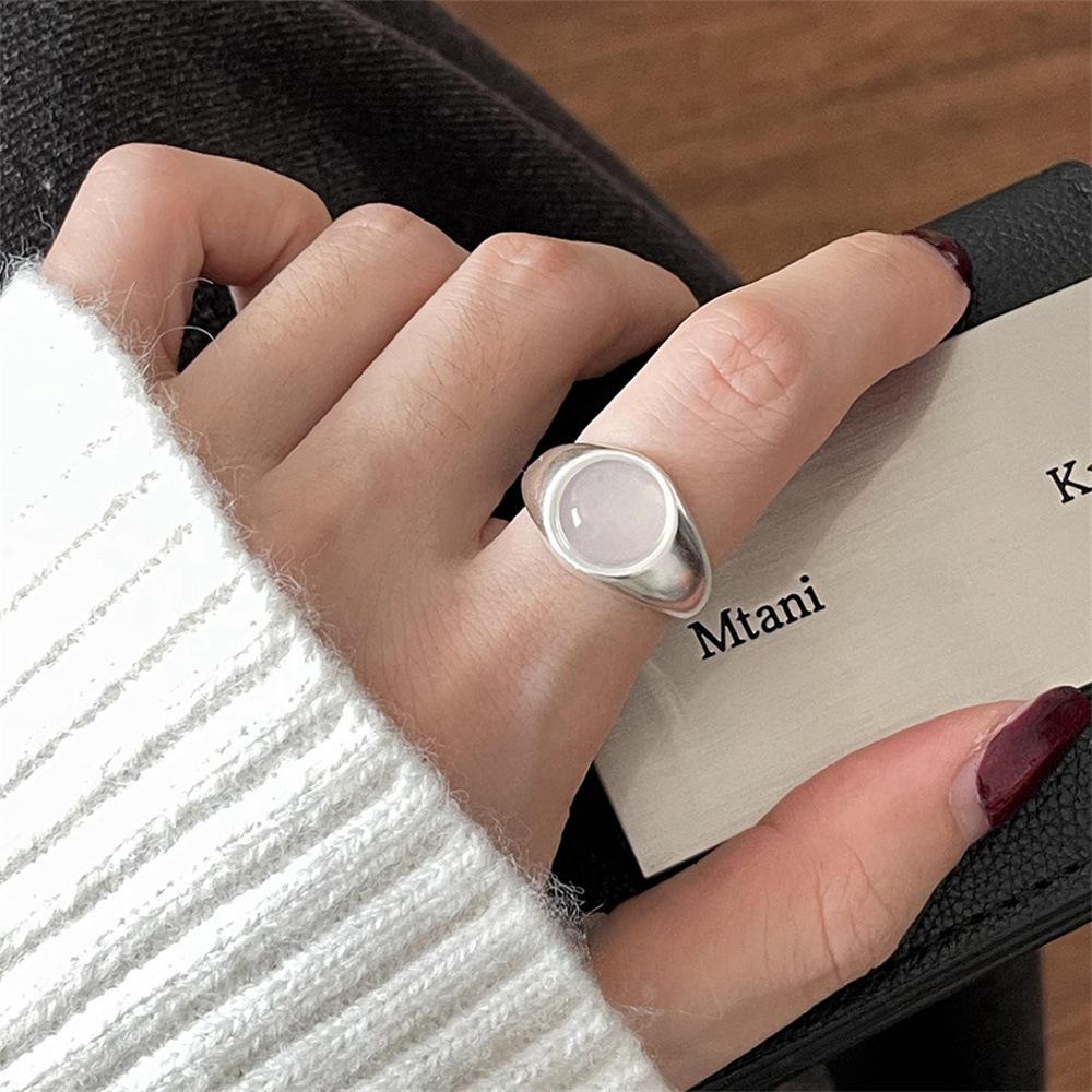 «Корейское регулируемое женское кольцо из стерлингового серебра 925 пробы – не выцветает, легкая роскошь, высококачественный, универсальный дизайн»