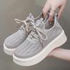 Fashion Fashion Platform Mesh Shoes Womens 2025 Summer New Breathable Comfortable Casual Shoes Platform Heightening Sneakers Women