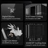 UPSIREN Walrus Glacier 120 Цифровой дисплей 6 Медных Тепловых Трубок Двухбашенный Двухвентиляторный Башенный Воздушный Охладитель CPU Поддержка LGA1851 AMD AM5