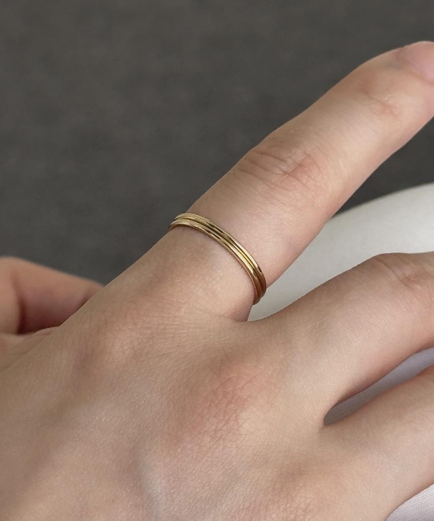 Faye 14K Moment Ring (2-Lines) (C Type)
