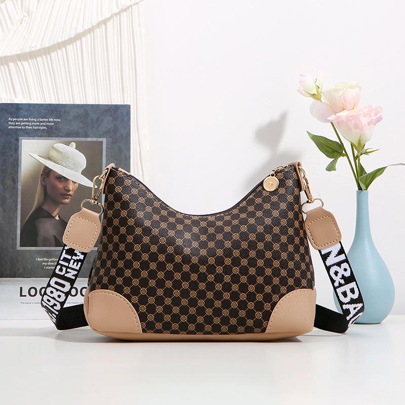 Женская сумка с принтом, сумка подмышку, новая модная сумка-мессенджер осень-зима, ретро и простая наплечная сумка-ведро, одна штука.