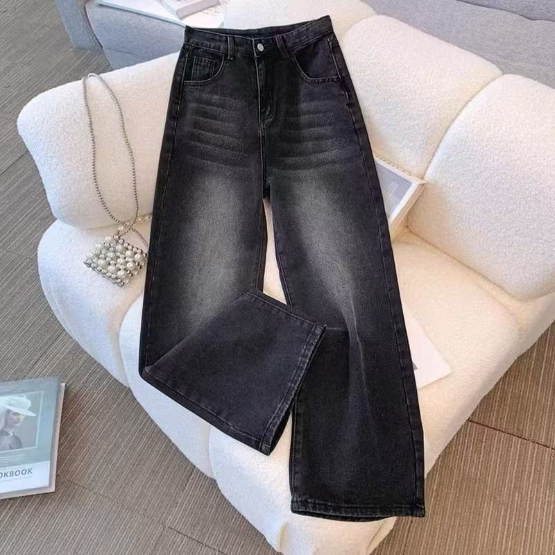 Womens High Waist Wide Leg Jeans With Cotton Fabric For Autumn Casual Wear