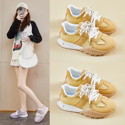 Кроссовки для бега для женщин, повседневная спортивная обувь для ходьбы, удобные теннисные туфли на толстой платформе, женская нескользящая легкая спортивная обувь со шнуровкой