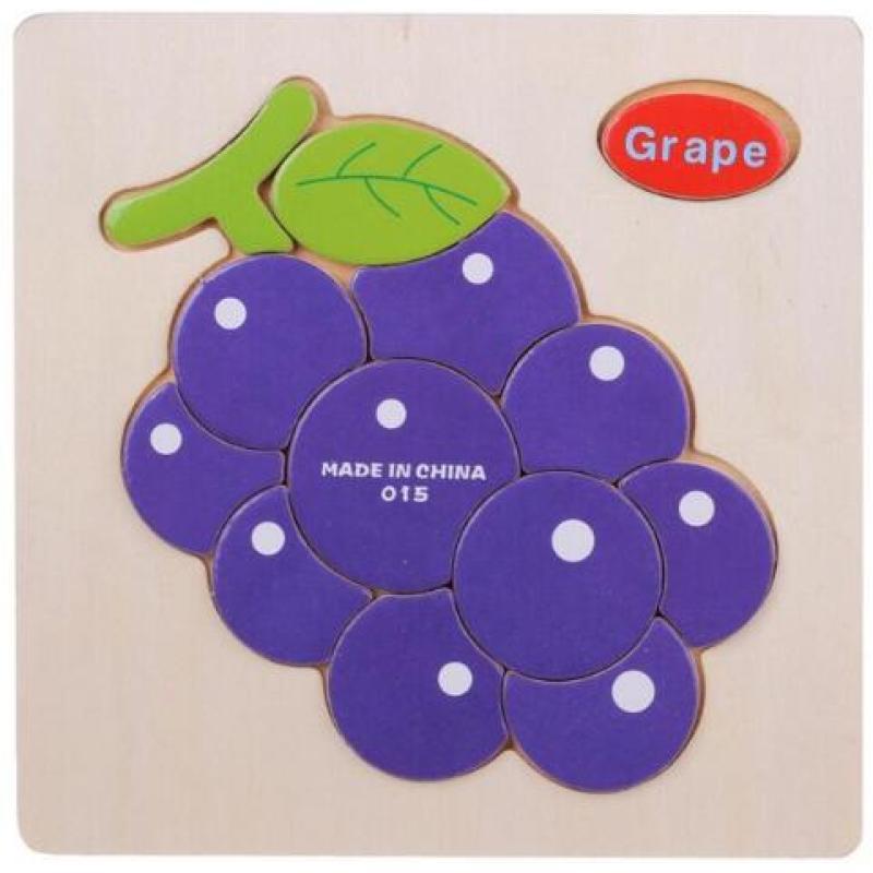 Деревянная игрушка-головоломка, детские строительные блоки, мультяшные животные, игрушки для мальчиков и девочек раннего детства