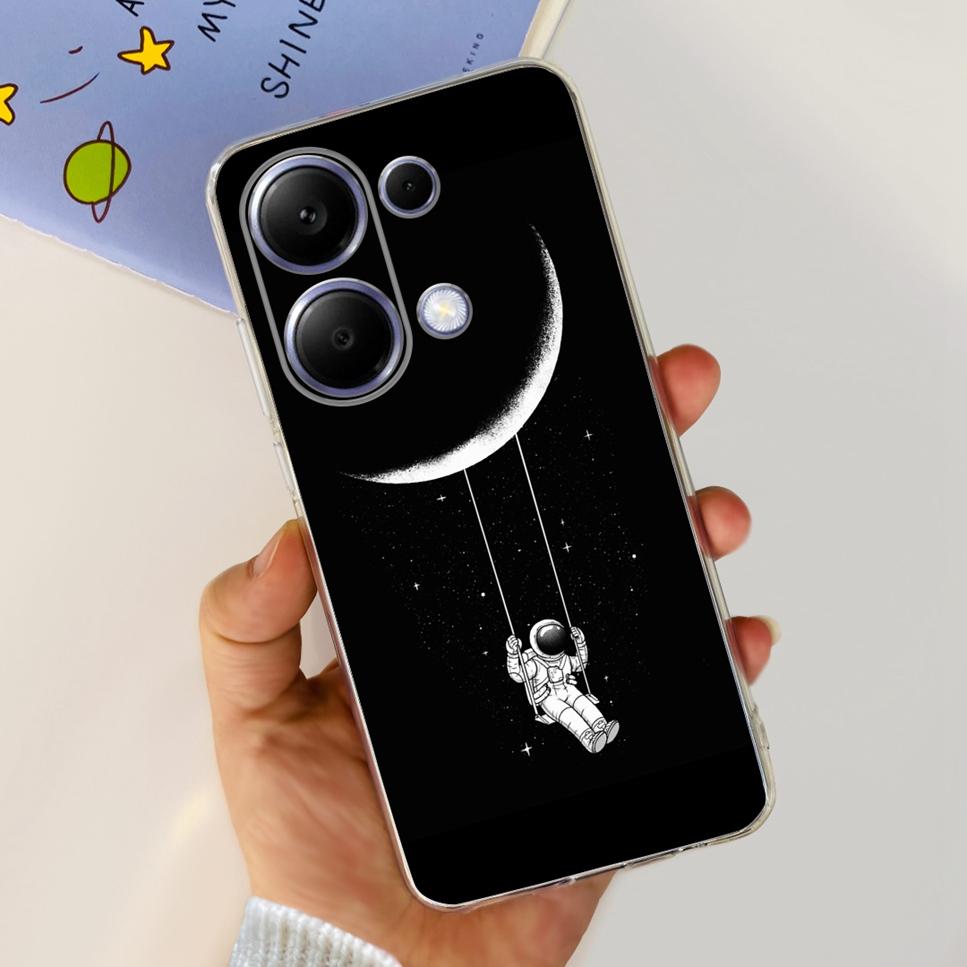 For Xiaomi Redmi Note 13 Pro 4G Case Beautiful butterfly flower TPU Soft Silicone Cover For Xiaomi Poco M6 Pro Bumper Phone Case