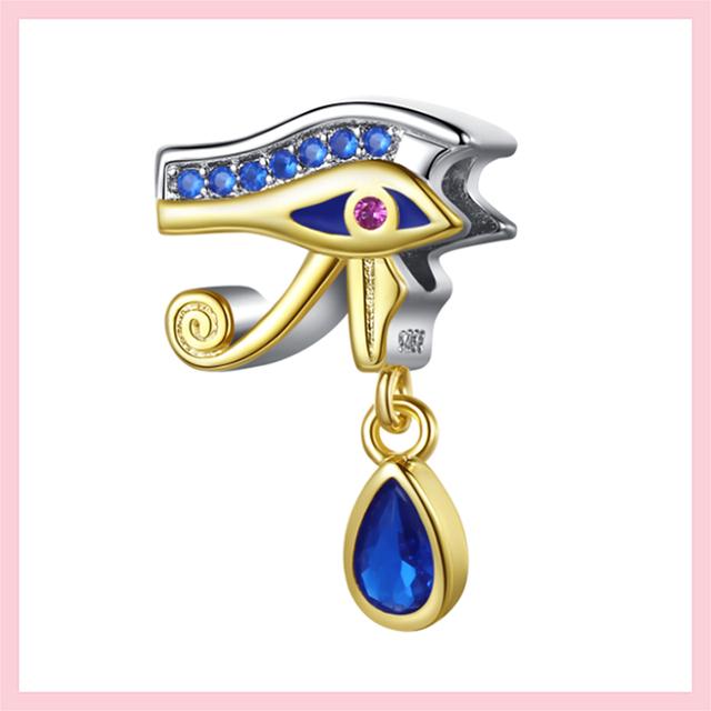 Бусины из стерлингового серебра 925 пробы с кубическим цирконием, подвески "Всевидящий глаз", подходят к оригинальному браслету, ювелирные изделия