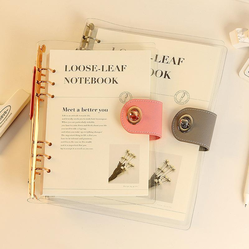 A5 B5 Rose Gold With Wallet Button 90 Sheet Inner Page Binder Notebook Cover Diary Agenda Planner Paper Cover School Stationery