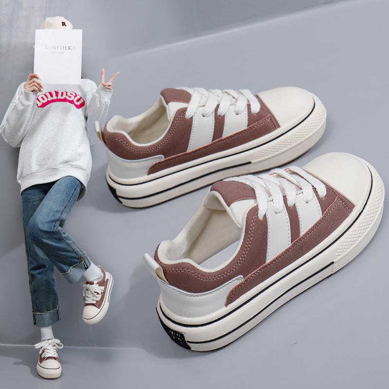 White Shoes for Women New Spring Students Korean Style Versatile Casual Ins Trendy Platform Fashion Sneakers Br1102