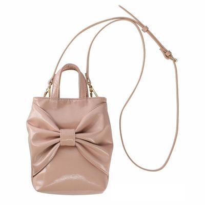 0670 Сумка-тоут через плечо Mini Baby Lou Enamel Ribbon BR [Rootote] эмаль-ribonn (01 Розовый)