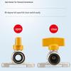 4-Point Double Male Thread Straight Ball Valve Gas Connector with Extended Base