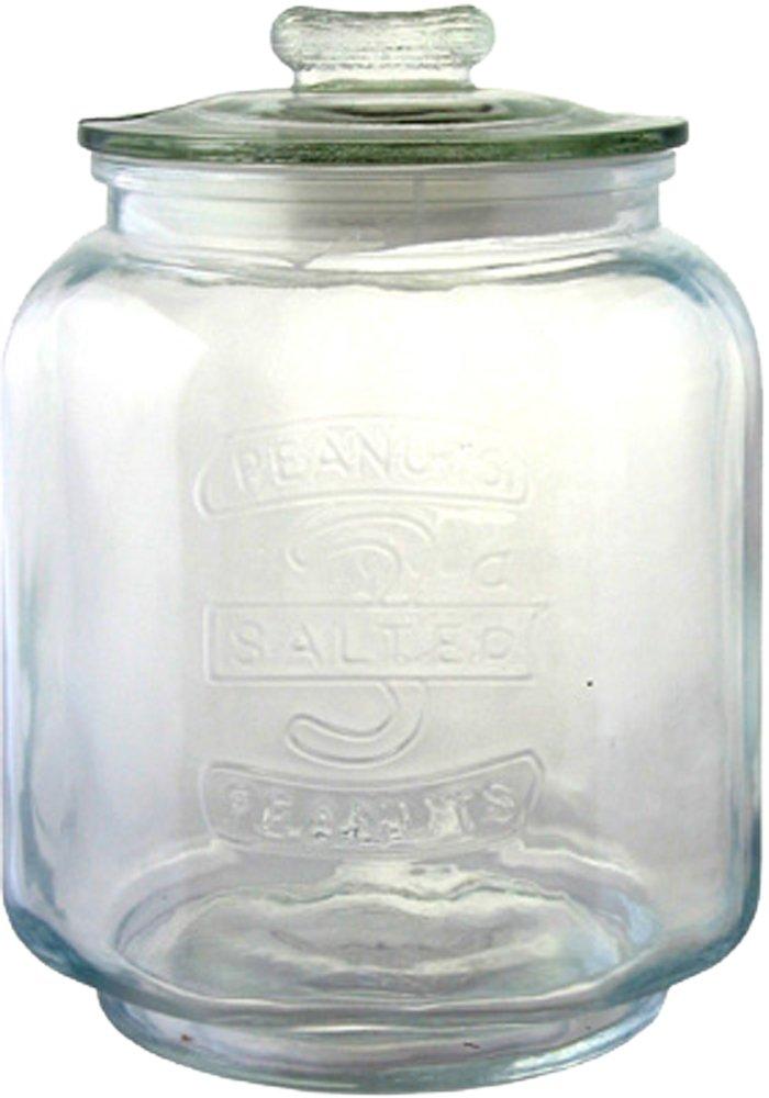 Living Glass Jar Canister Glass Cookie Jar S Size Estimated Capacity Approximately 3.0L Diameter 16 X Height 23cm Clear Almond