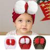 Зимняя теплая шапка-пуловер с бантом для младенцев и детей - Рождественская коллекция