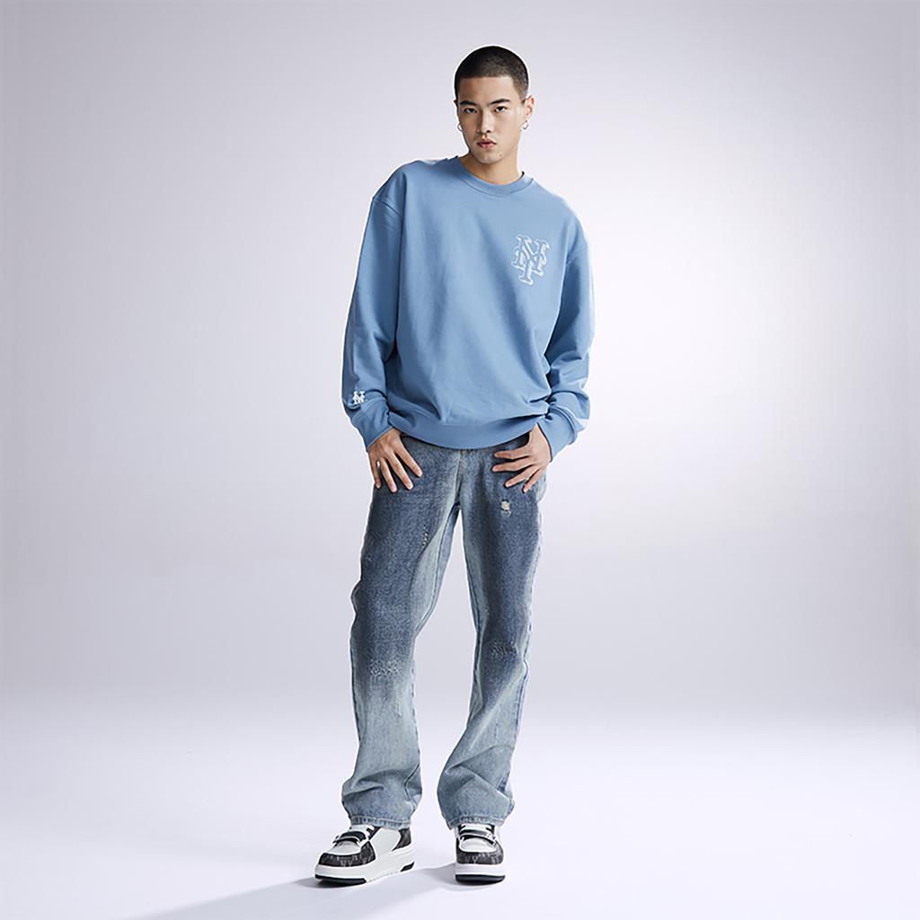 New MLB Sweatshirts Unisex Sky Blue 3AMTB0434-09BLP