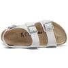 Birkenstock Минималистичные Повседневные Сандалии на Двойной Пряжке Унисекс Сандалии Белый 0034731