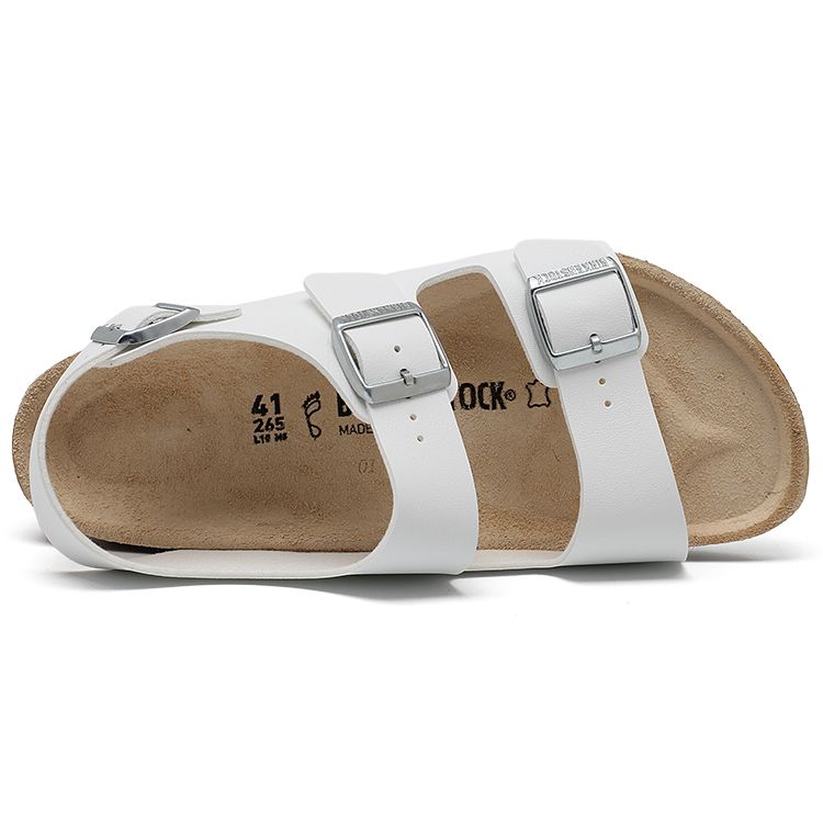 Birkenstock Минималистичные Повседневные Сандалии на Двойной Пряжке Унисекс Сандалии Белый 0034731