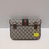[Pre-Owned] Jackie 1961 Gold Lock Monogram Adjustable Waist Belt Canvas With Leather Trim Messenger Bag Canvas Waist Bag Small - Excellent #MQ2HA1