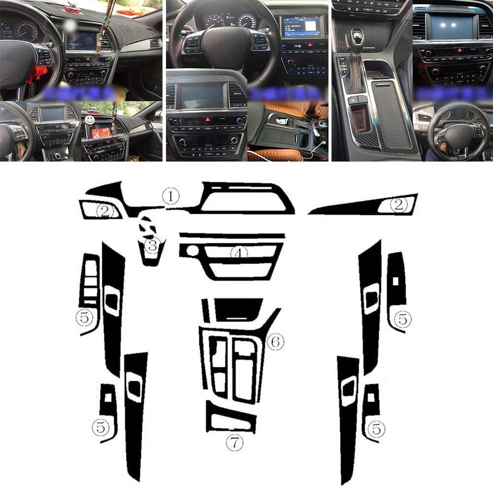 Наклейки 3D Carbon Fiber для Hyundai Sonata 9 2015-2017