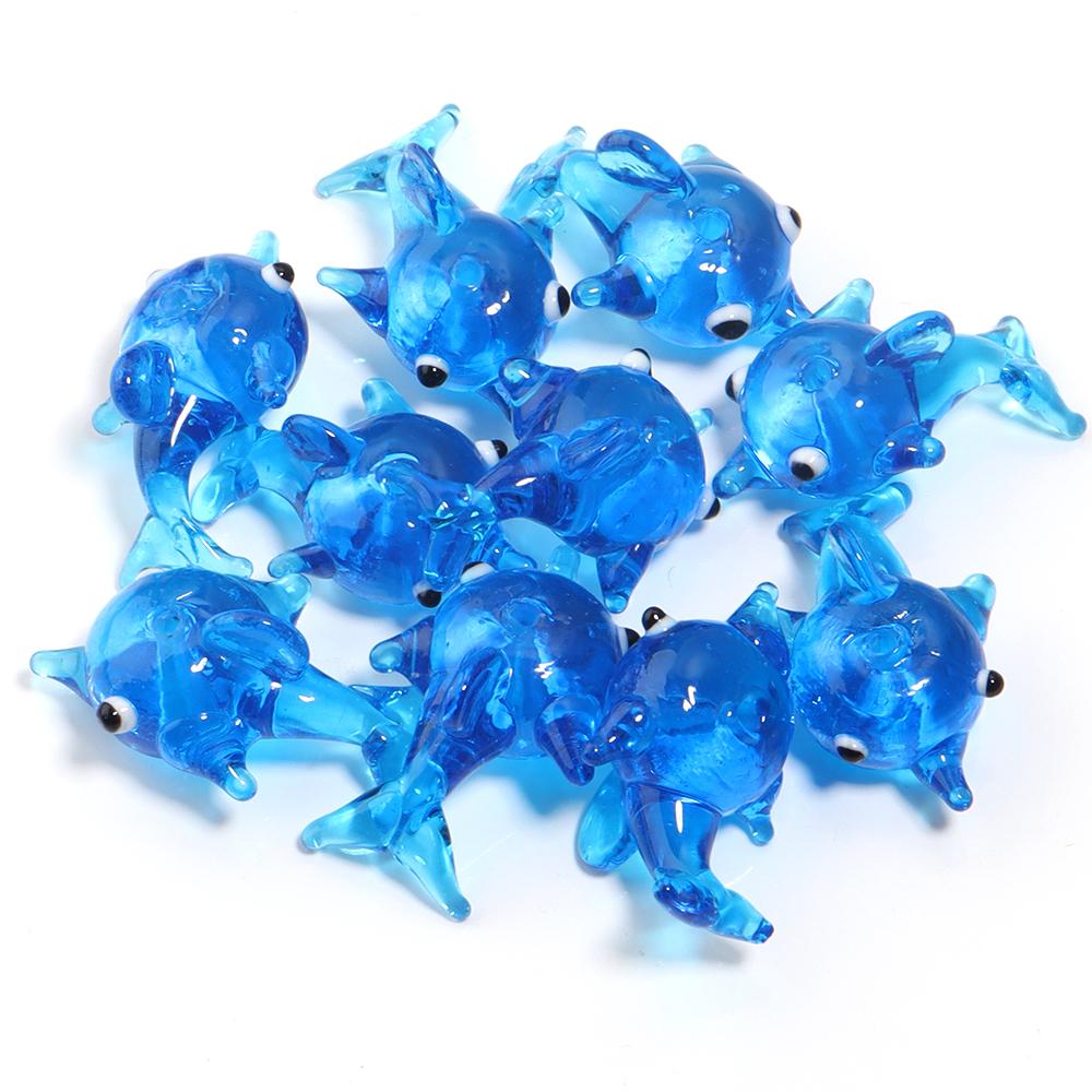 2-10pcs Colored Lampwork Beads Cartoon Crabs Shrimp Fish Animal Shapes Loose Beads For DIY Craft Jewelry Necklace Accessories