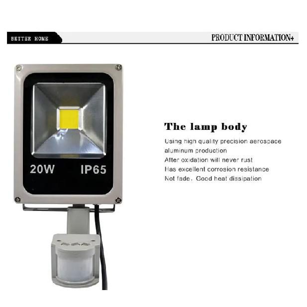 PIR Infrared Motion Sensor 10W 20W 30W LED Floodlights 230V 50W Outdoor Lighting Reflector Spot Flood lights Garden Wall Lamp