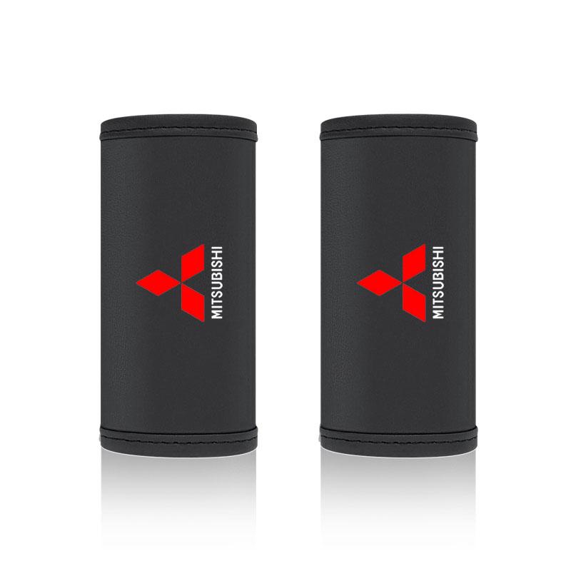 1/2Pcs PU Leather Roof Handle Anti-scratch Protector Case Caps For Mitsubishi ralliart Lancer 9 10 ASX Outlander Pajero L200