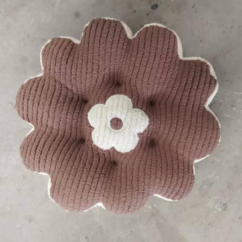 New Solid Color Simple Biscuit Comfortable Cushion Round Waist Protection Cushion Office Seat Square Breathable Cushion Gift