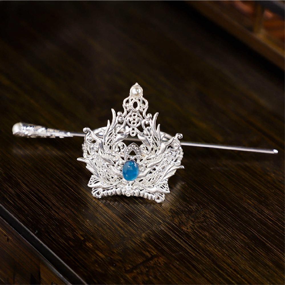 Головной убор, держатель для волос «конский хвост», китайская ханьфу-корона династии Тан, изысканный аксессуар для волос