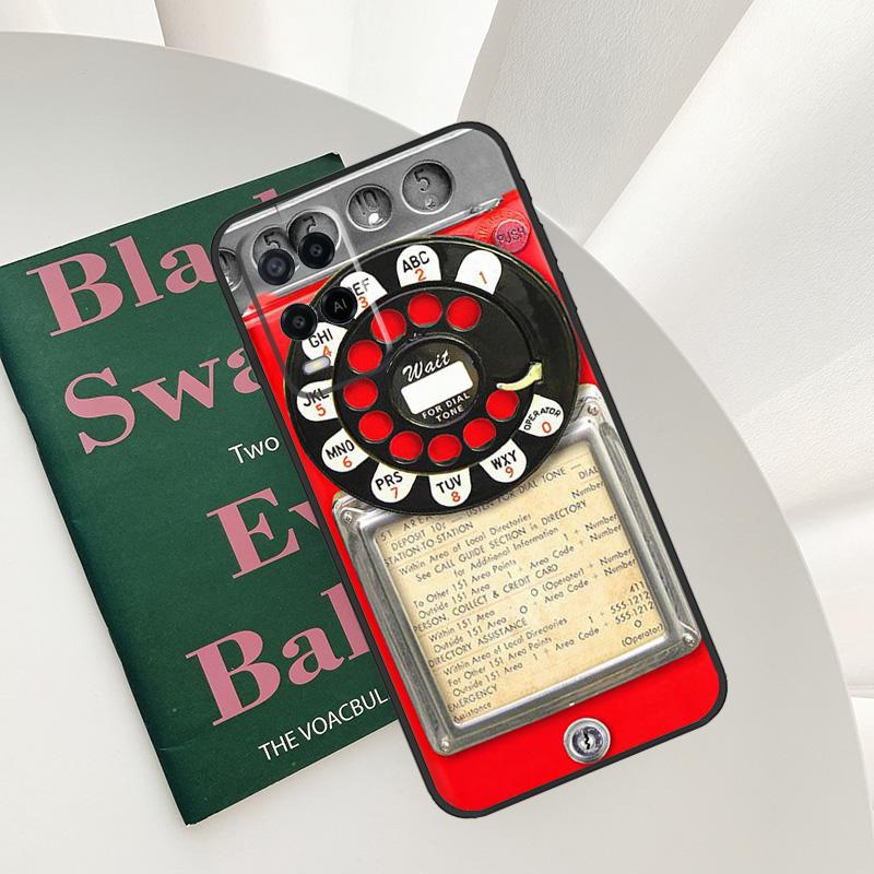 Retro Blue Payphone Vintage For OPPO A16 A76 A96 A5 A6 Pro A15 A17 A57 A18 A38 A58 A78 A98 A54 A74 A94 A40 A60 A80 Case