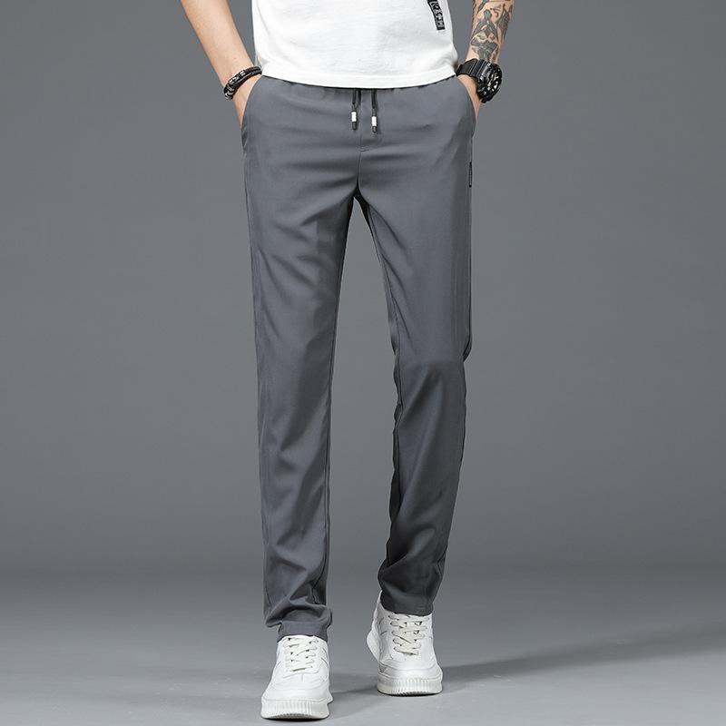 Men's Casual Trousers Men's Spring and Summer New Slim Korean Version of The Trend of Men's Straight Loose Quick-drying Sports Trousers Male
