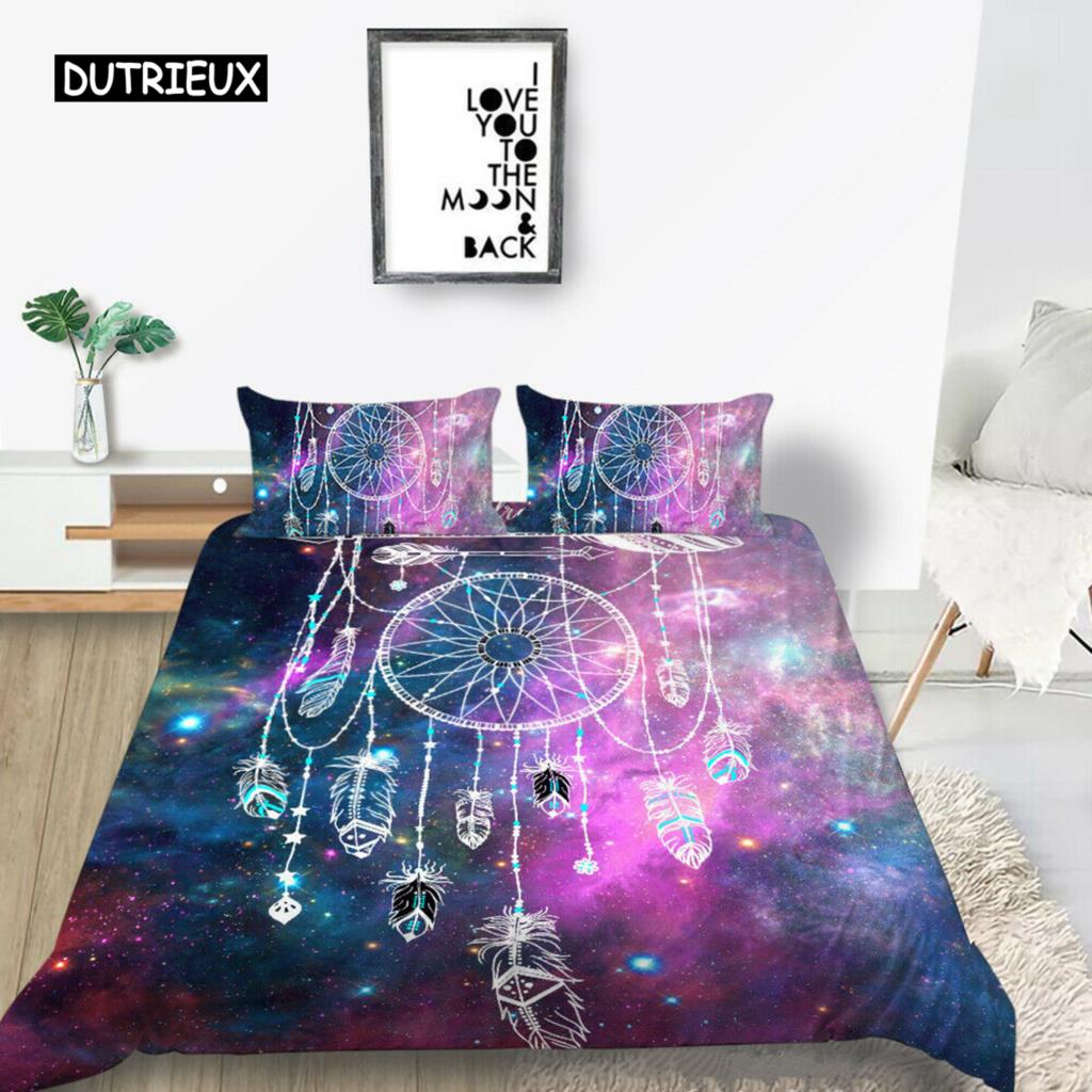 Комплект постельного белья Psychedelic Bohemian Dreamcatcher Single King Queen Size Пододеяльник с