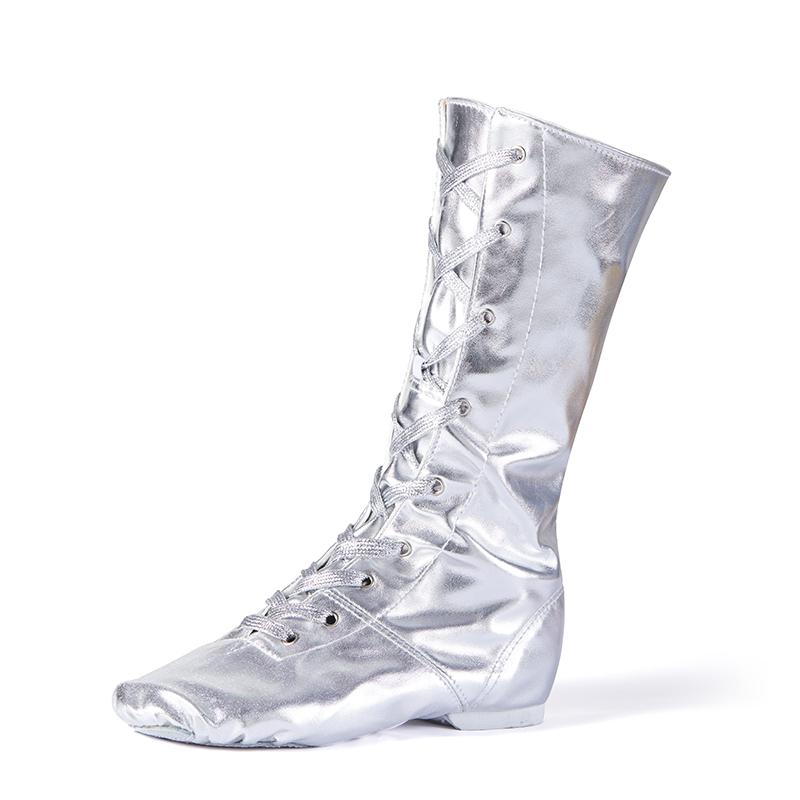 Размер 30-45, высокие танцевальные ботинки из искусственной кожи со шнуровкой, балетные соревнования, джазовые танцевальные туфли