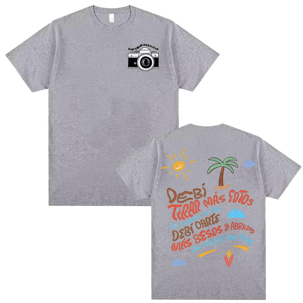 Bad Bunny Debi Tirar Mas Fotos DTMF Album TShirts Men Women Summer Style Short Sleeve T Shirt Cotton Casual Oversized Tshirt