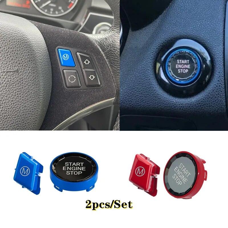 Car Steering Wheel M Mode & Start Stop Engine Button Fit For BMW 3 Series M3 E90 E92 E93 Auto Accessories Switch Peplacement
