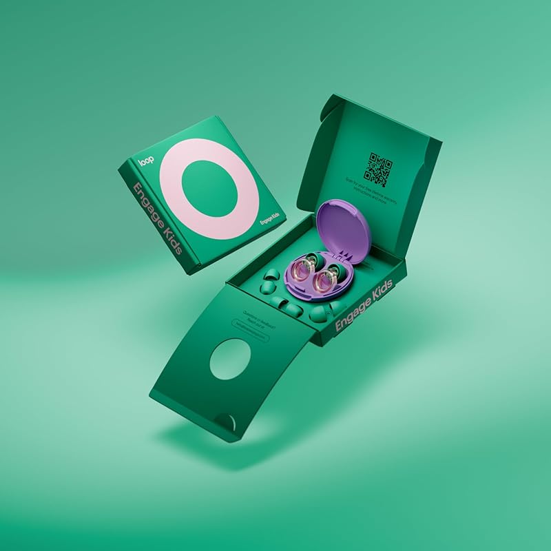 Loop Engage Kids 2 Беруши для детей (6-12 лет) – многоразовые беруши для детей | Беруши для детей для улучшения концентрации, облегчения