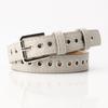 Woman Belts Fashion For Big Metal Hole Novelty Waistbands Metal Style Belts Teenagers Jeans Trousers Accessories
