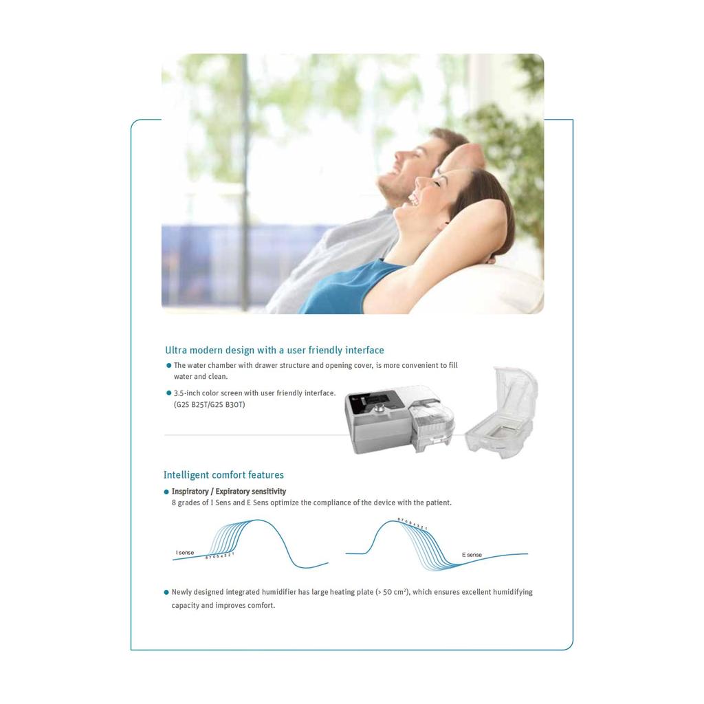 BMC G2S BPAP B25T Двухуровневый CPAP для лечения храпа, апноэ во сне, ХОБЛ, против затрудненного дыхания, с полнолицевой маской