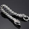 Готический однотонный браслет из нержавеющей стали со змеиной головой для мужчин, байкерский мужской браслет, плетеный кожаный ремешок на запястье со змеиной головой