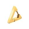 Unisex Geometric Stainless Steel Triangular Earrings - Hip-Hop Style, Smooth Buckle, National Design