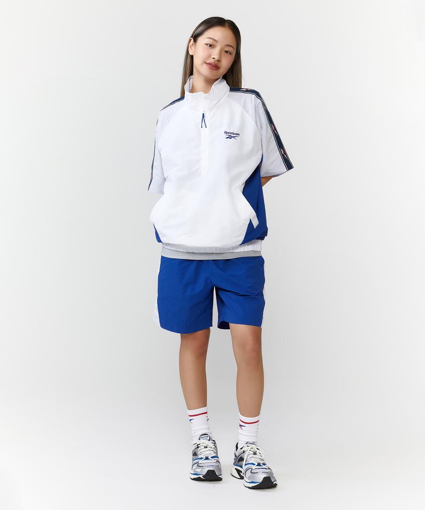 Reebok Vector Block Short Sleeve Anorak - Off White: Blue