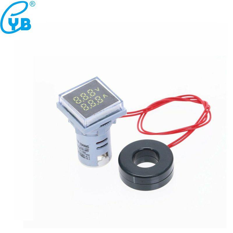 AD16S-VA AC 500V 100A Square LED Digital Voltmeter Ammeter 110V 220V Voltage Current Meter Voltammeter Volt Amp Tester Detector