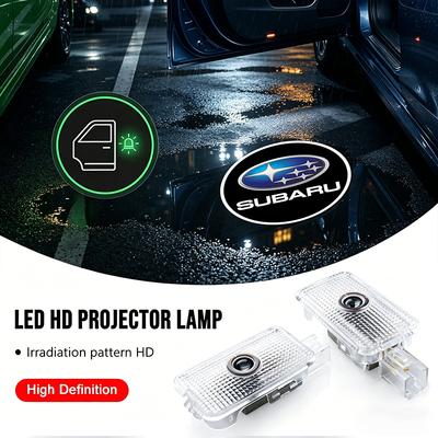 2 шт. HD LED Лампы-проекторы на дверь автомобиля, приветственный свет, автоаксессуары для Forester SG5 SH SJ Impreza XV Legacy Outback WRX STI GC8 Tribeca
