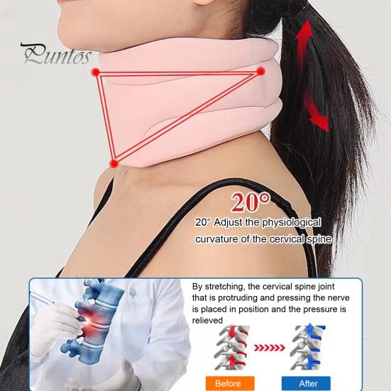 Шейный бандаж Шейный воротник Регулируемая подушка для шеи Предотвращает храп Улучшает качество сна Портативная дышащая поддержка шеи для облегчения боли в шее Сон