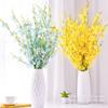Имитация танцующей орхидеи, букет желтых цветов, свадебное украшение для дома, украшение из растений, длинная ветка, искусственные цветы фаленопсиса