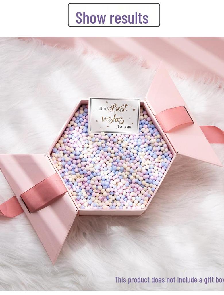 25 г Пенопластовые шарики пастельных цветов для наполнения подарочной коробки - Дизайн «Сердце» и «Метеор»