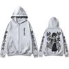 Anime Demon Slayer Serpent Hashira Iguro Obanai Zipper Hoodie Men Women Clothing Casual Long Sleeve Oversized Jacket Coat