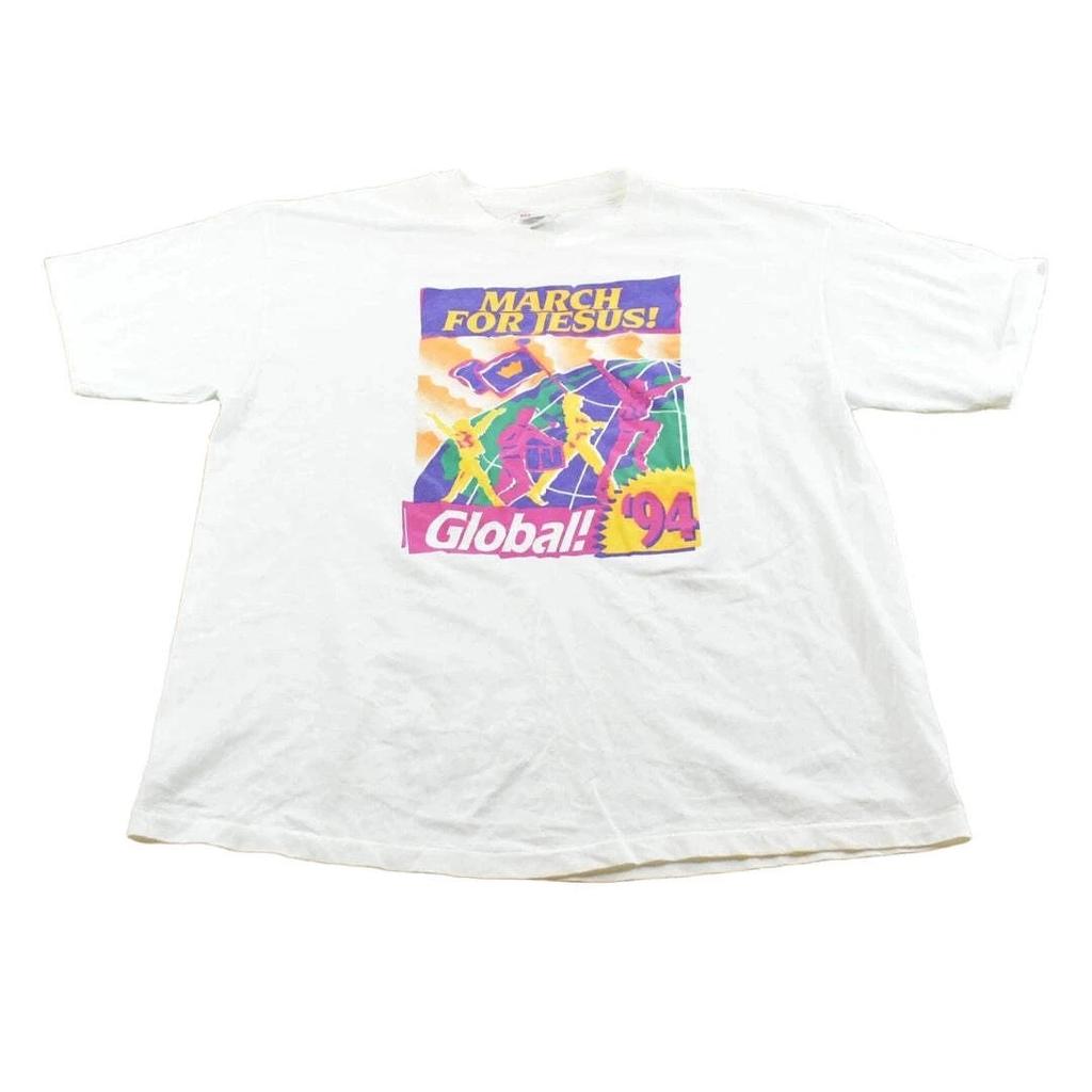 Vintage 1994 March For Jesus Graphic T-Shirt Men's XL
