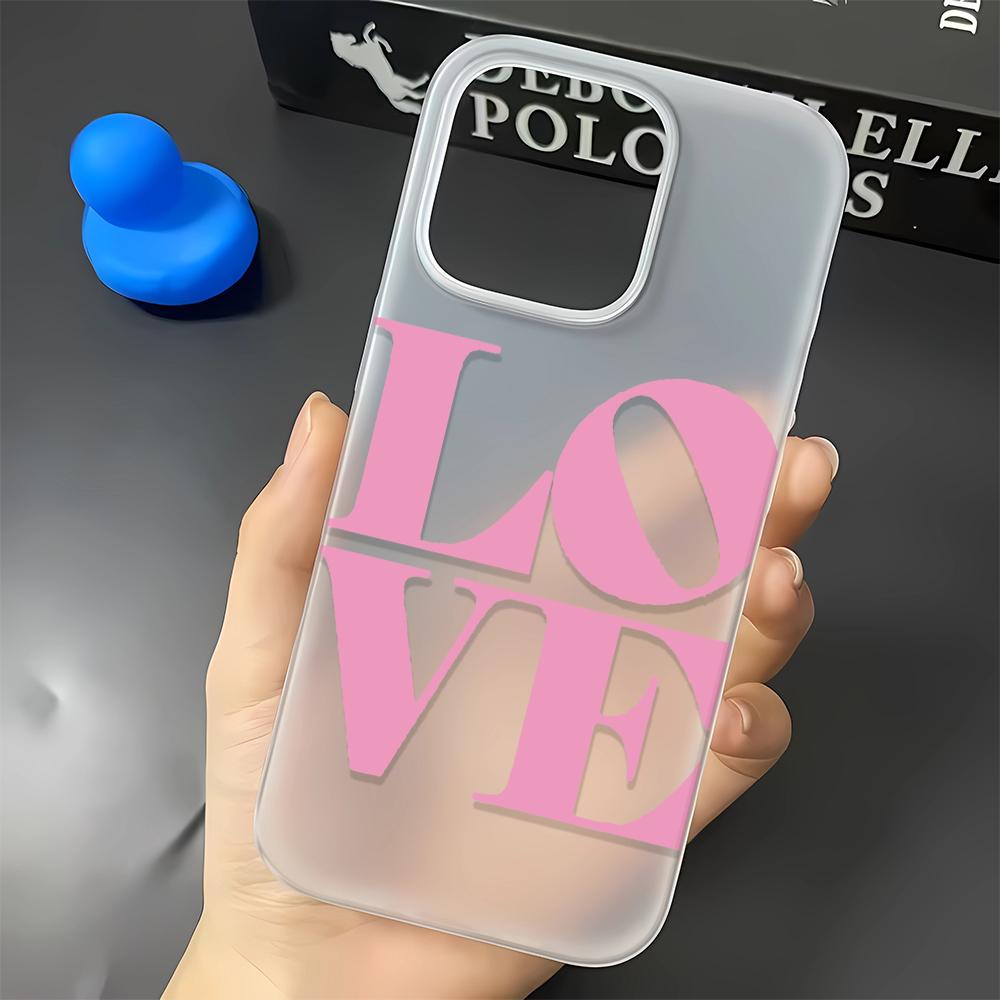 Чехол для телефона с узором «Письмо о любви» для iPhone 16 15 14 Pro 15 Plus 17 Air 13 12 Pro 11 17 Pro Max, противоударный, мягкий, защитный корпус