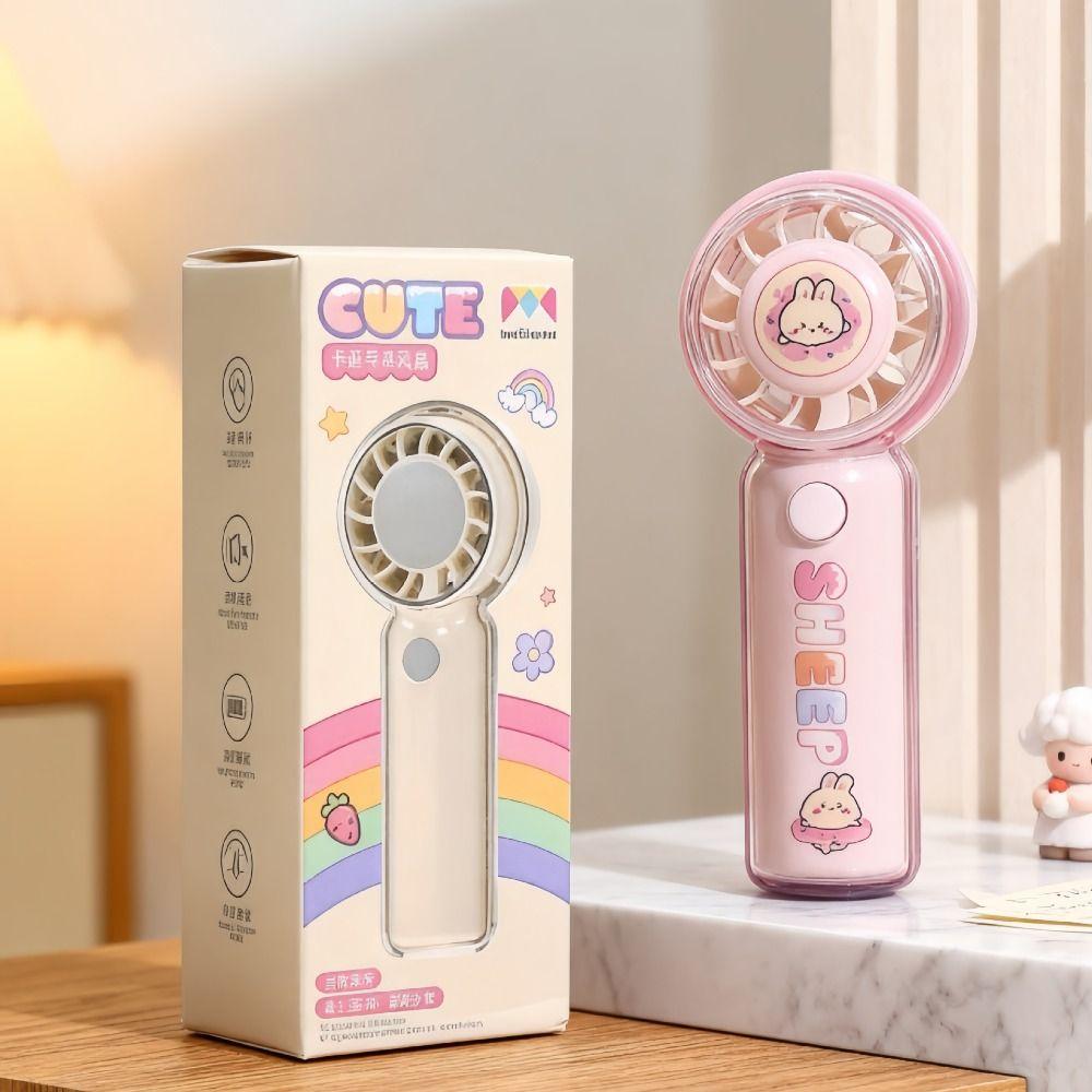3 Wind Speeds USB Rechargeable Fan Rechargeable Cooling Fan Mini Handheld Fan Outdoor Activities