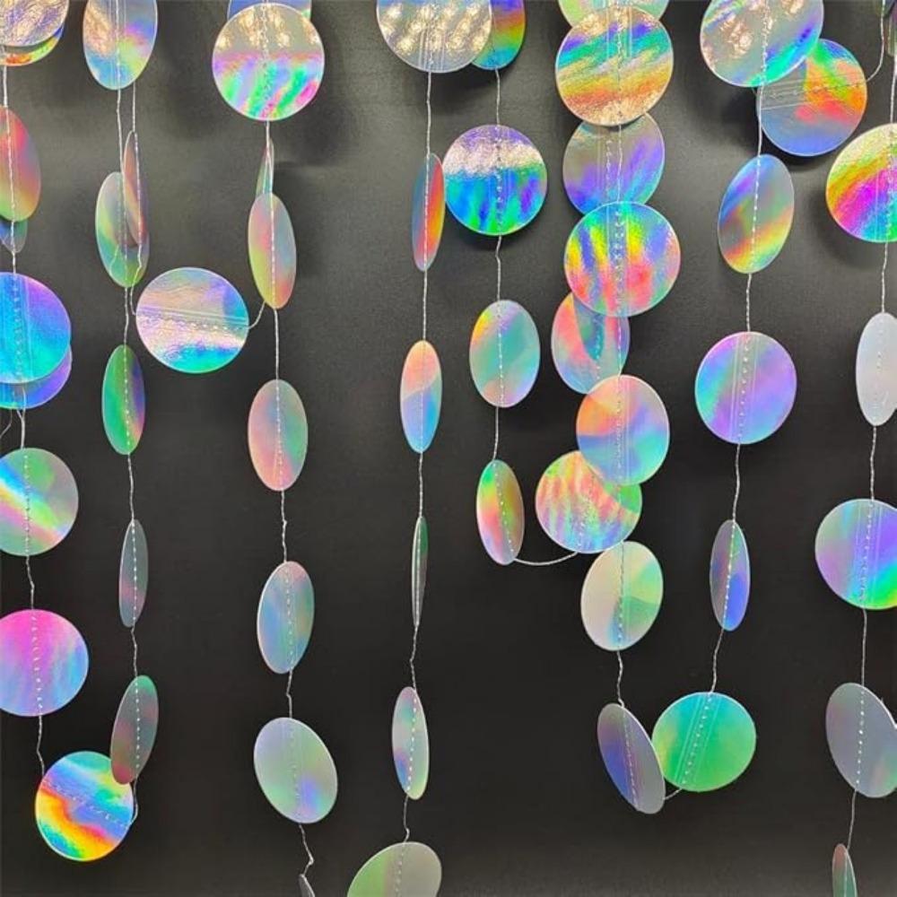 8 шт. фон подвесной переливающийся серебряный глиттер круг точки бумажная гирлянда серпантин украшение для вечеринки баннер на день рождения свадьба детский душ помолвка